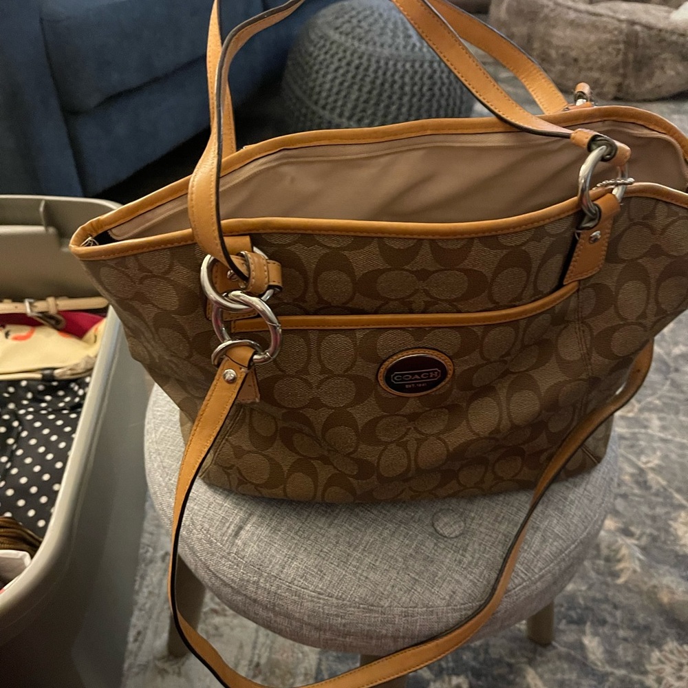 Coach Vintage Authentic Handbag Light Brown - image 2